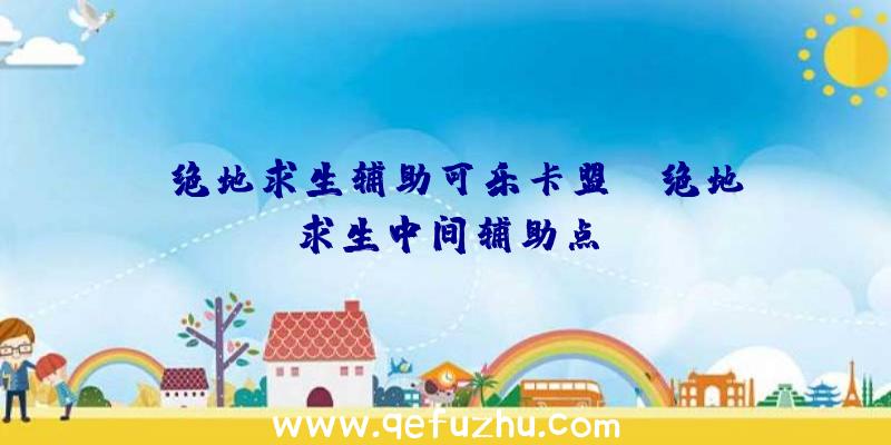 「绝地求生辅助可乐卡盟」|绝地求生中间辅助点